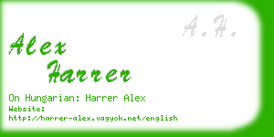 alex harrer business card